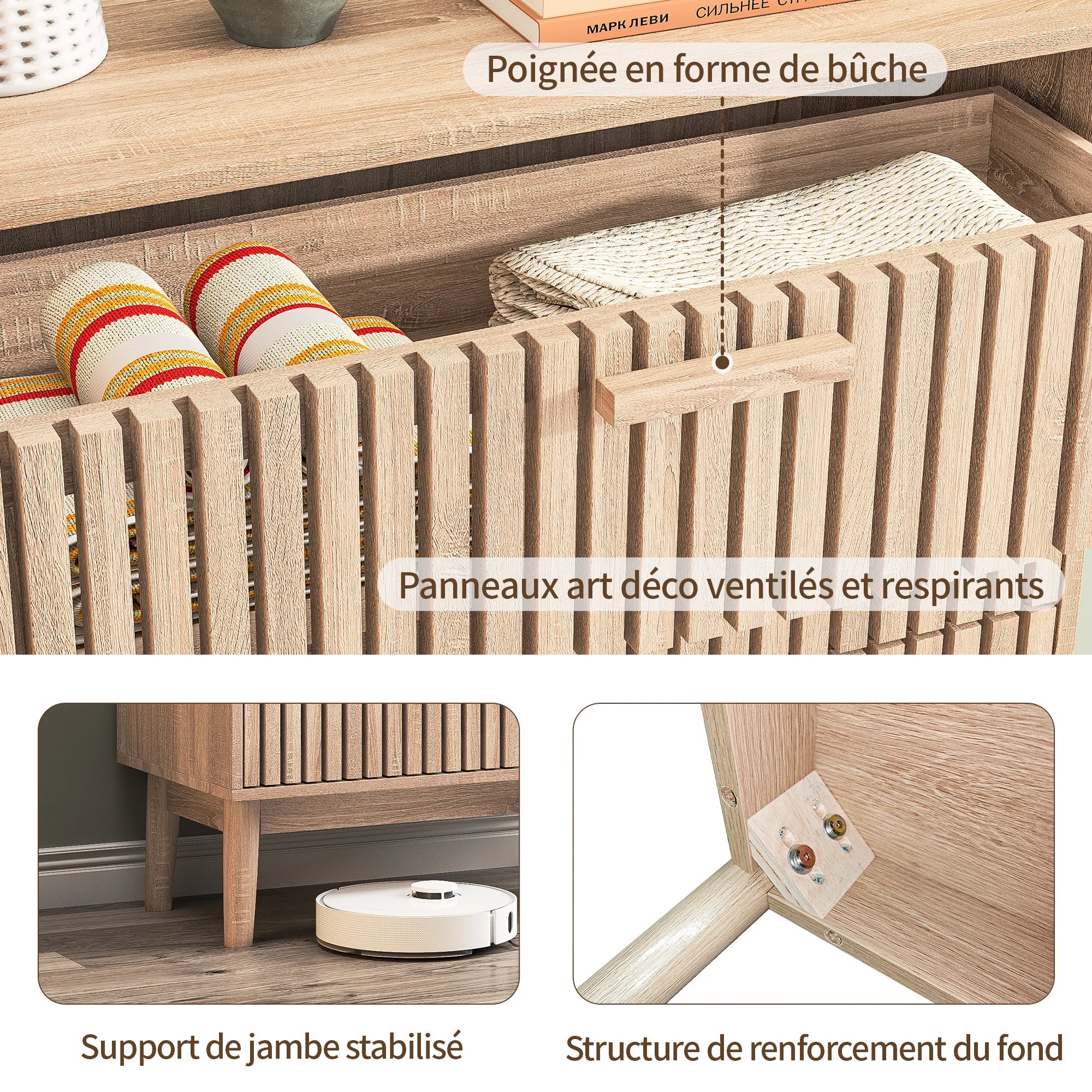 Meuble de rangement profondeur 30 cm en bois -