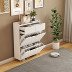 Meuble à chaussure motif ondulé 80x24x118.5cm -