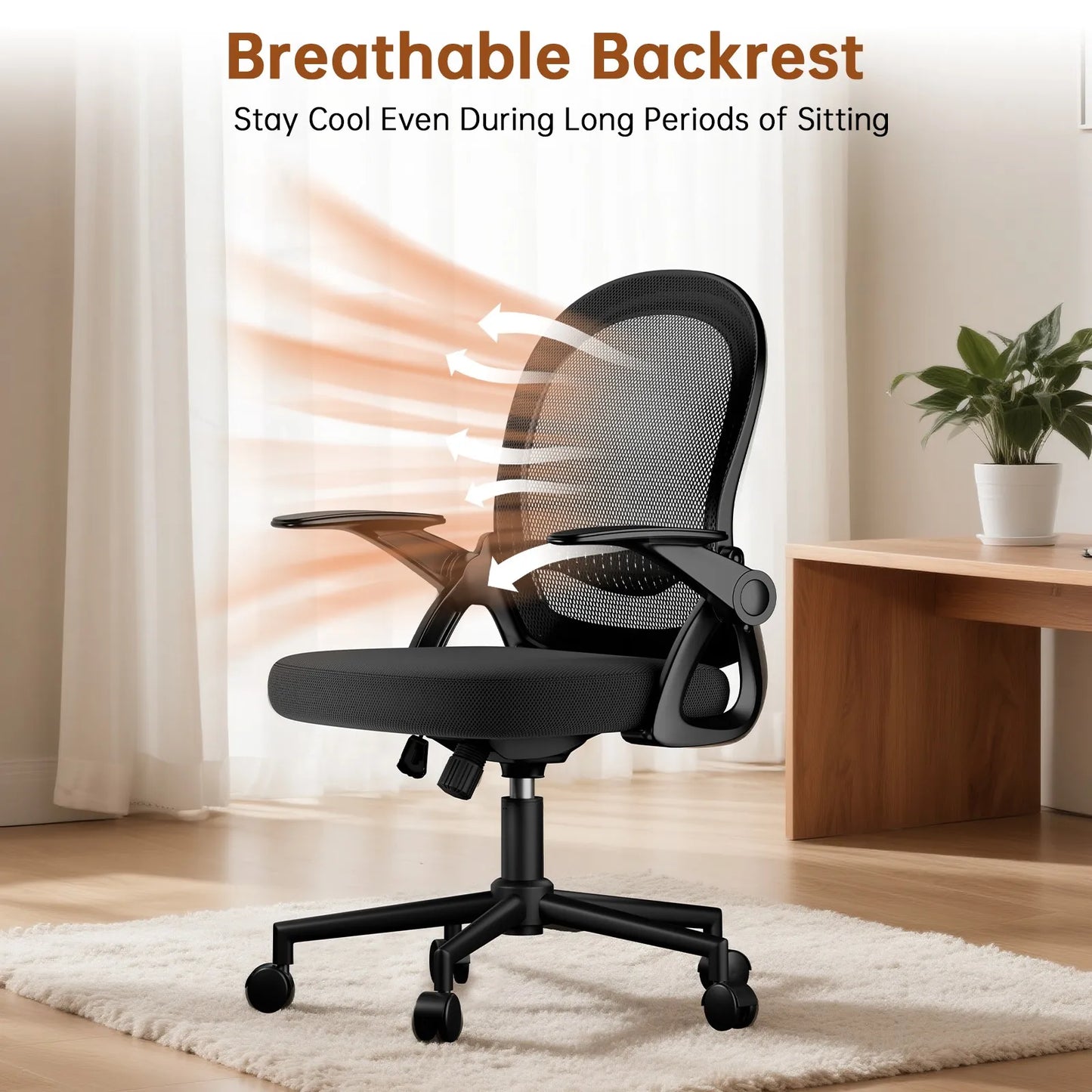 Chaise de bureau industriel ergonomique à taille moyenne -