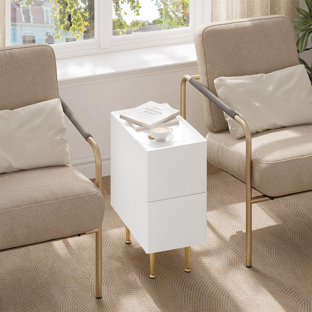 Table de nuit grise pour canapé ou chambre 1 pièce -