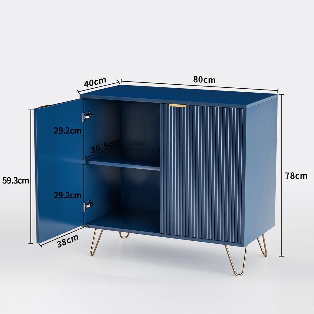 Table de chevet sans tiroir bleu - Style C Table de chevet