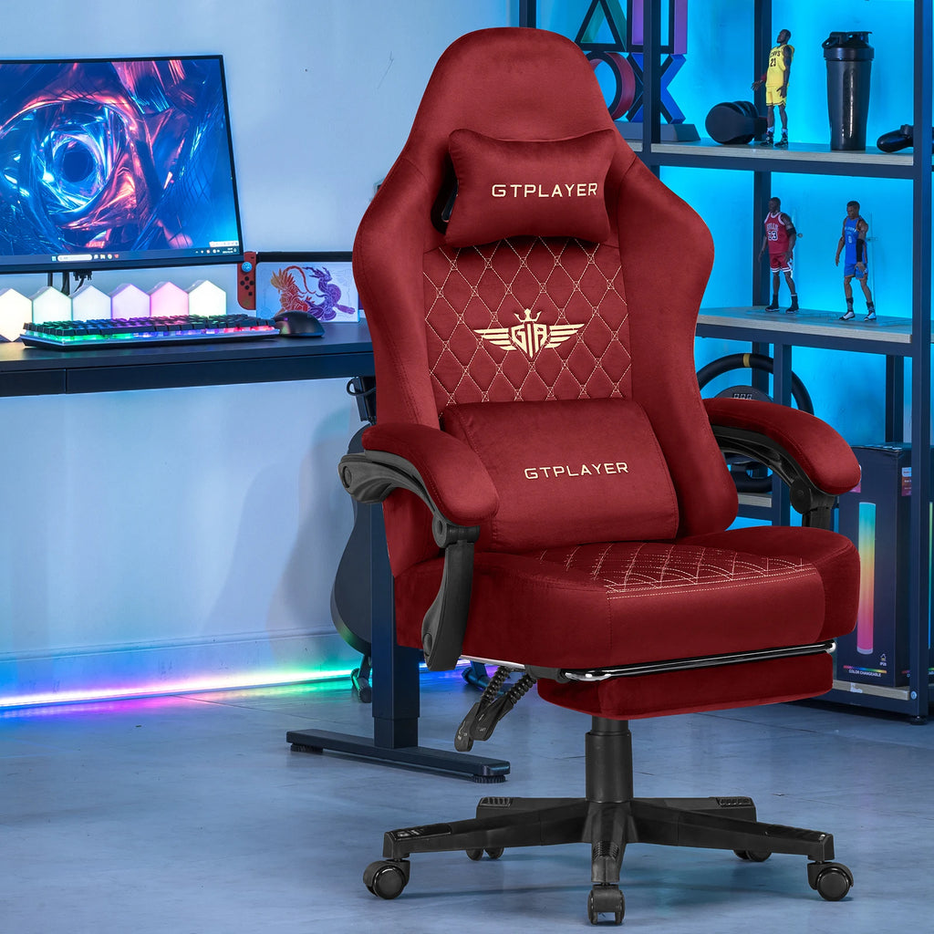 Chaise de bureau style gaming solide - Rouge Chaise de bureau