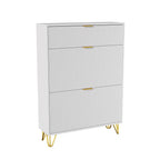 Meuble à chaussure motif ondulé 80x24x118.5cm - A Meuble à chaussure