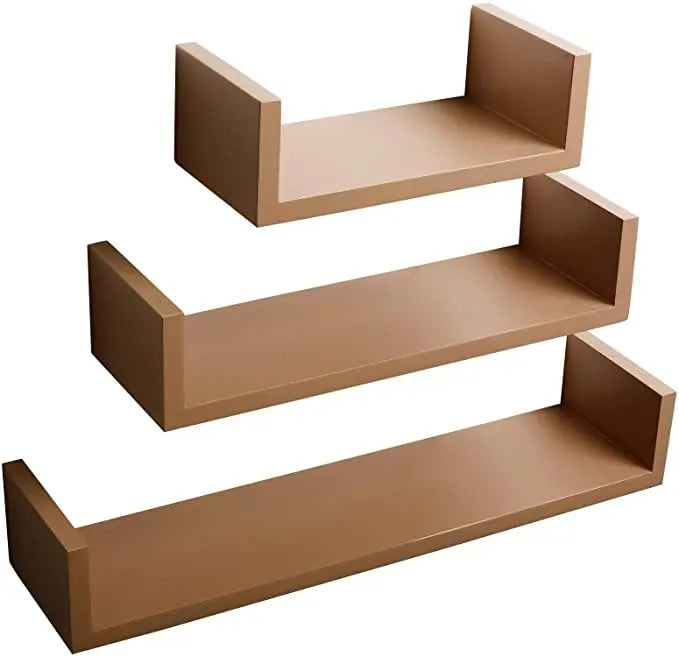 étagère murale noir 3PCs/set - Marron