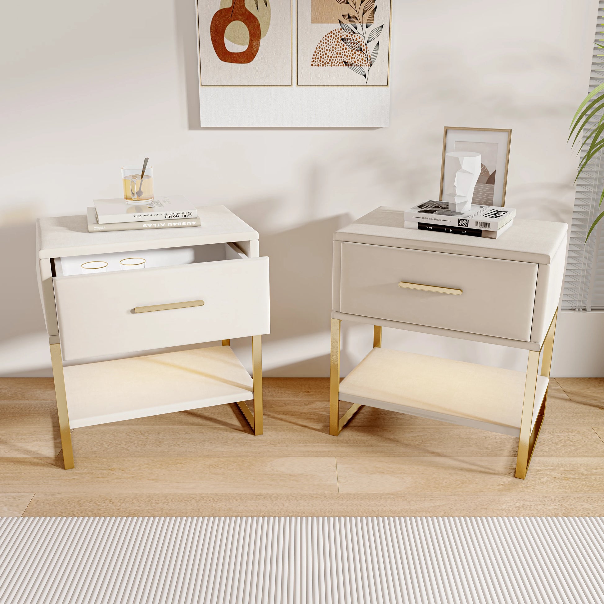 Table de chevet scandinave lot de 2 tables basse de nuit -