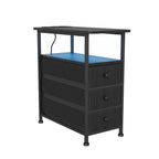 Table de nuit pas cher avec multiprise -