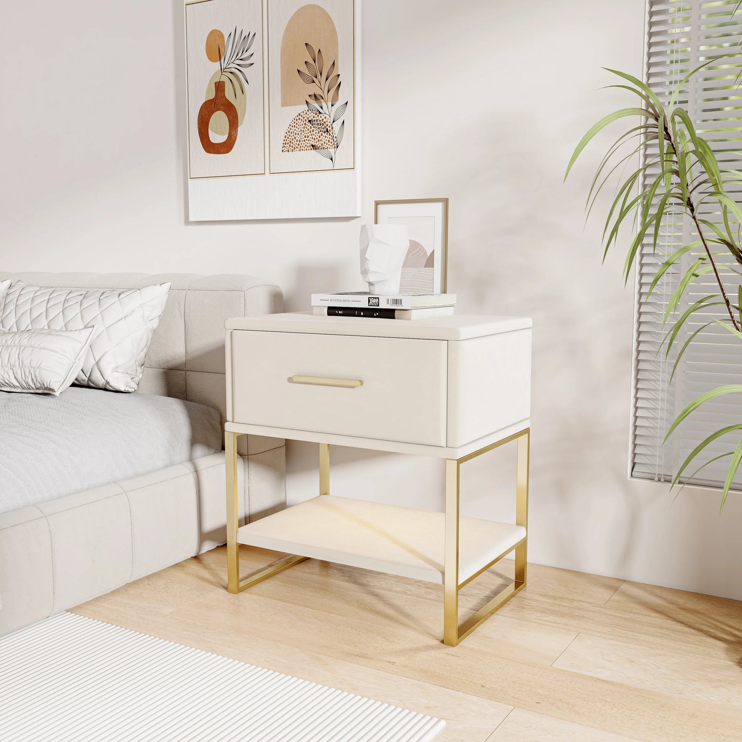 Table de chevet industriel de luxe -