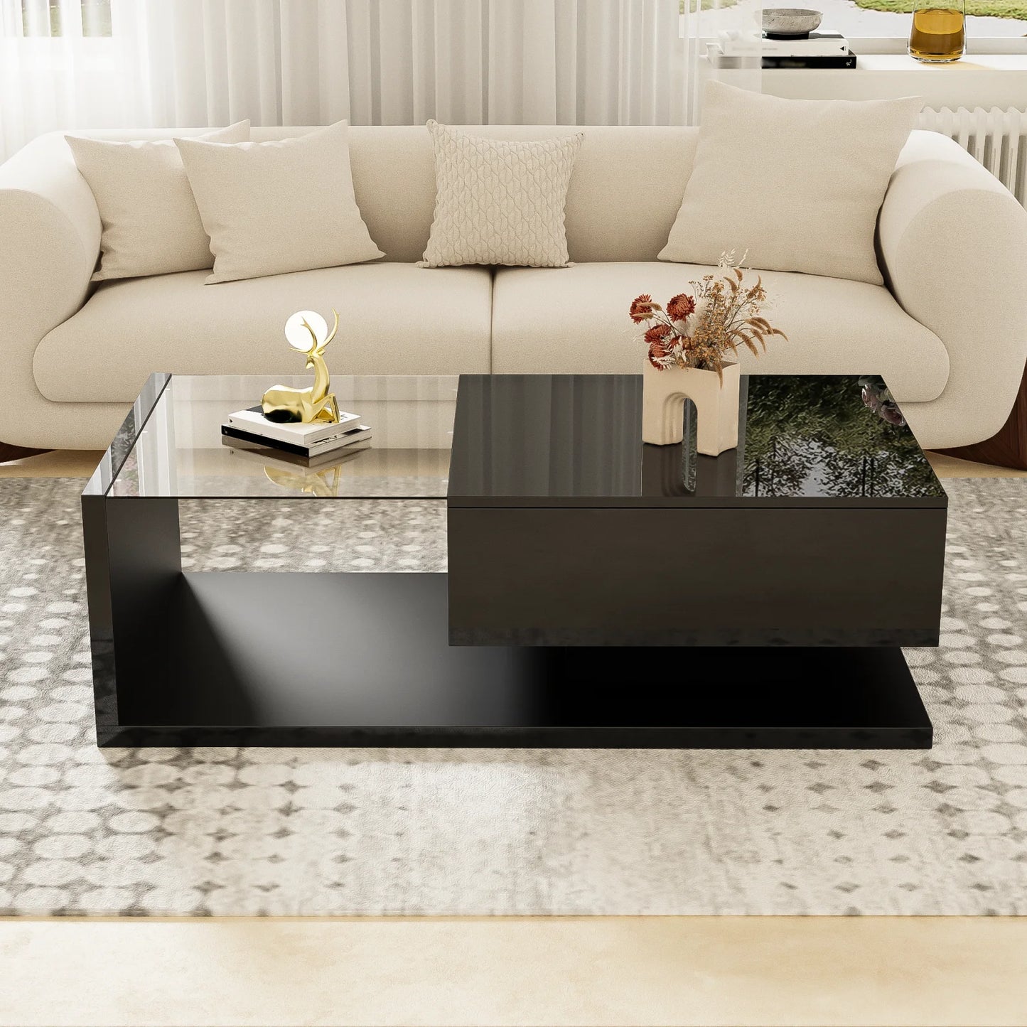 Table basse noir pour salon original et tendance - Table basse