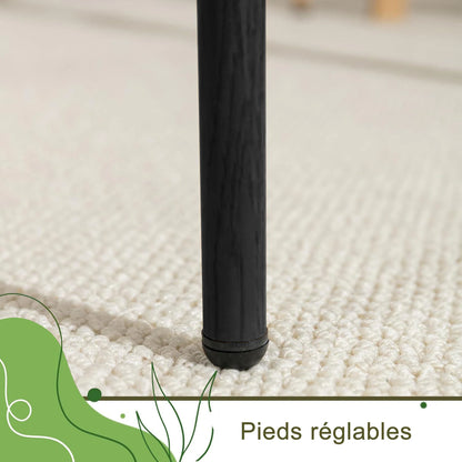 Chaise salle à manger rotin simple de 2 pièces -