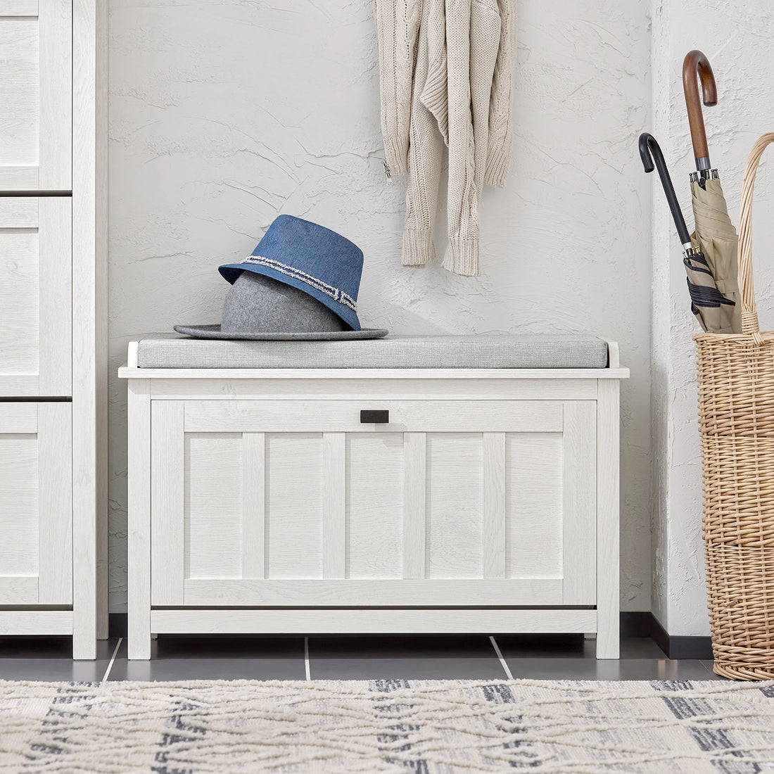 Meuble à chaussure blanc moderne -