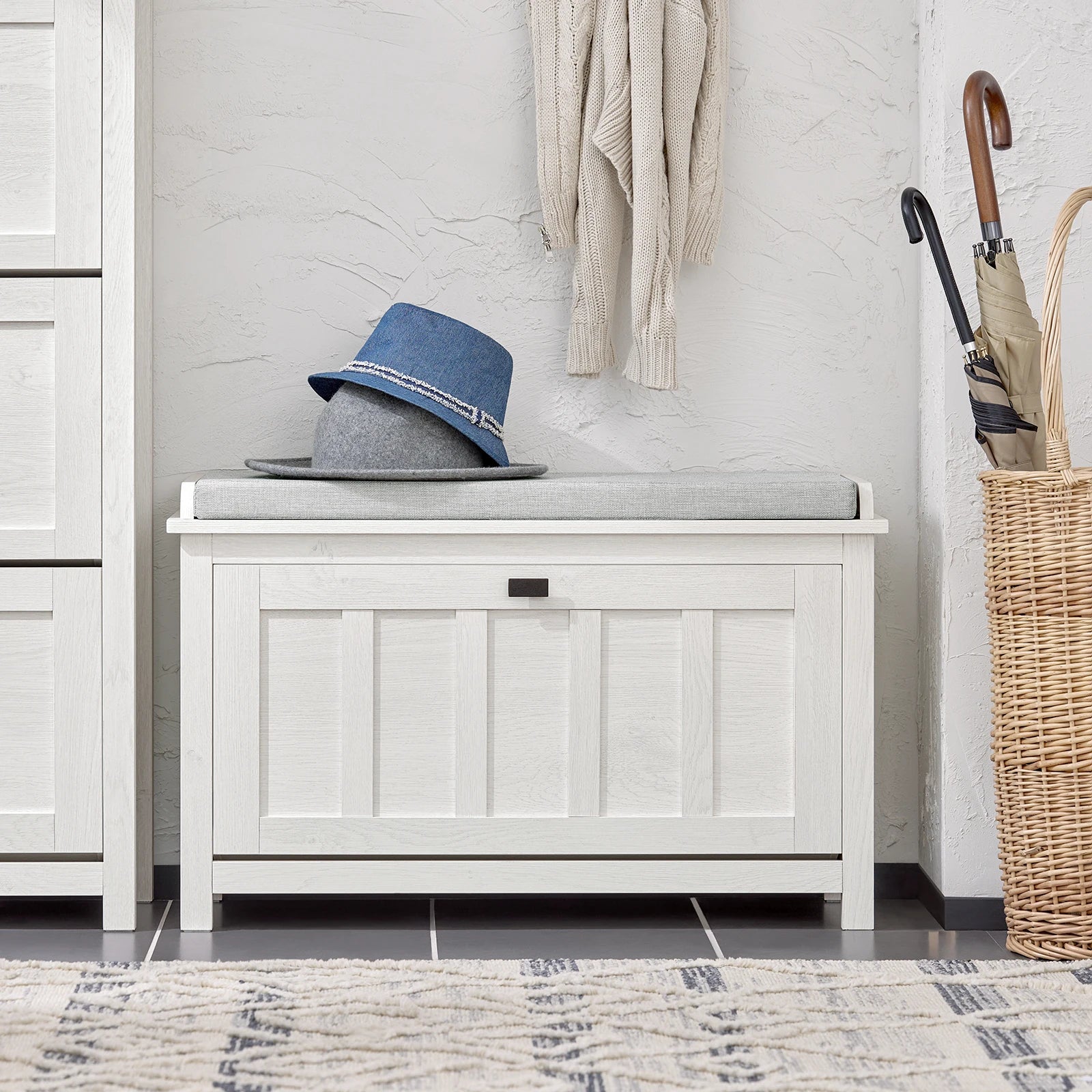 Meuble à chaussure blanc moderne -