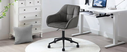 Chaise de bureau pivotante en velours -