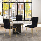 Chaise salle à manger couleur noir lot de 2 pièces avec accoudoirs -