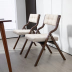 Chaise salle à manger pliante en bois de 2 ensembles -