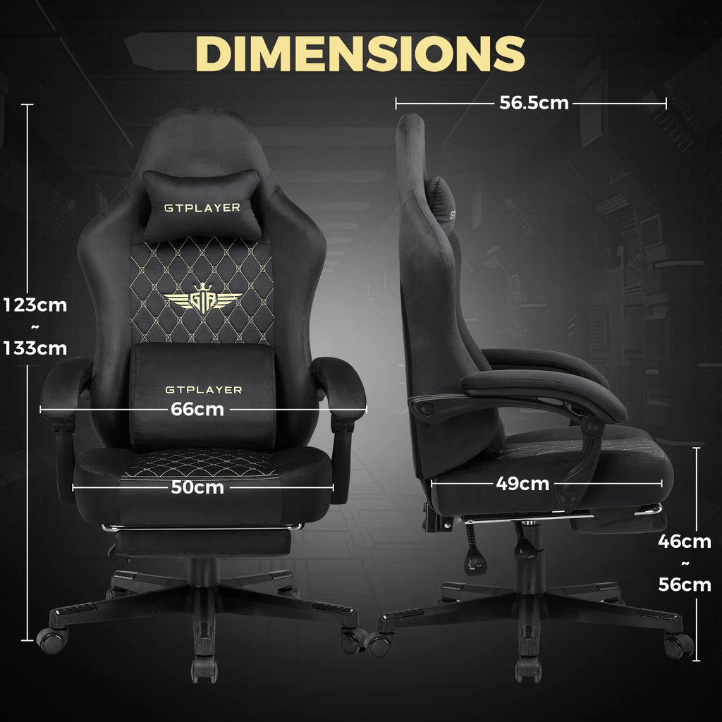 Chaise de bureau style gaming solide -
