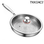 Poêle inox pour induction et cuisine tradition comme gastronomique -