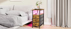 Table de chevet 3 tiroirs avec LED - MORENE -