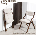 Chaise salle à manger pliante en bois de 2 ensembles -