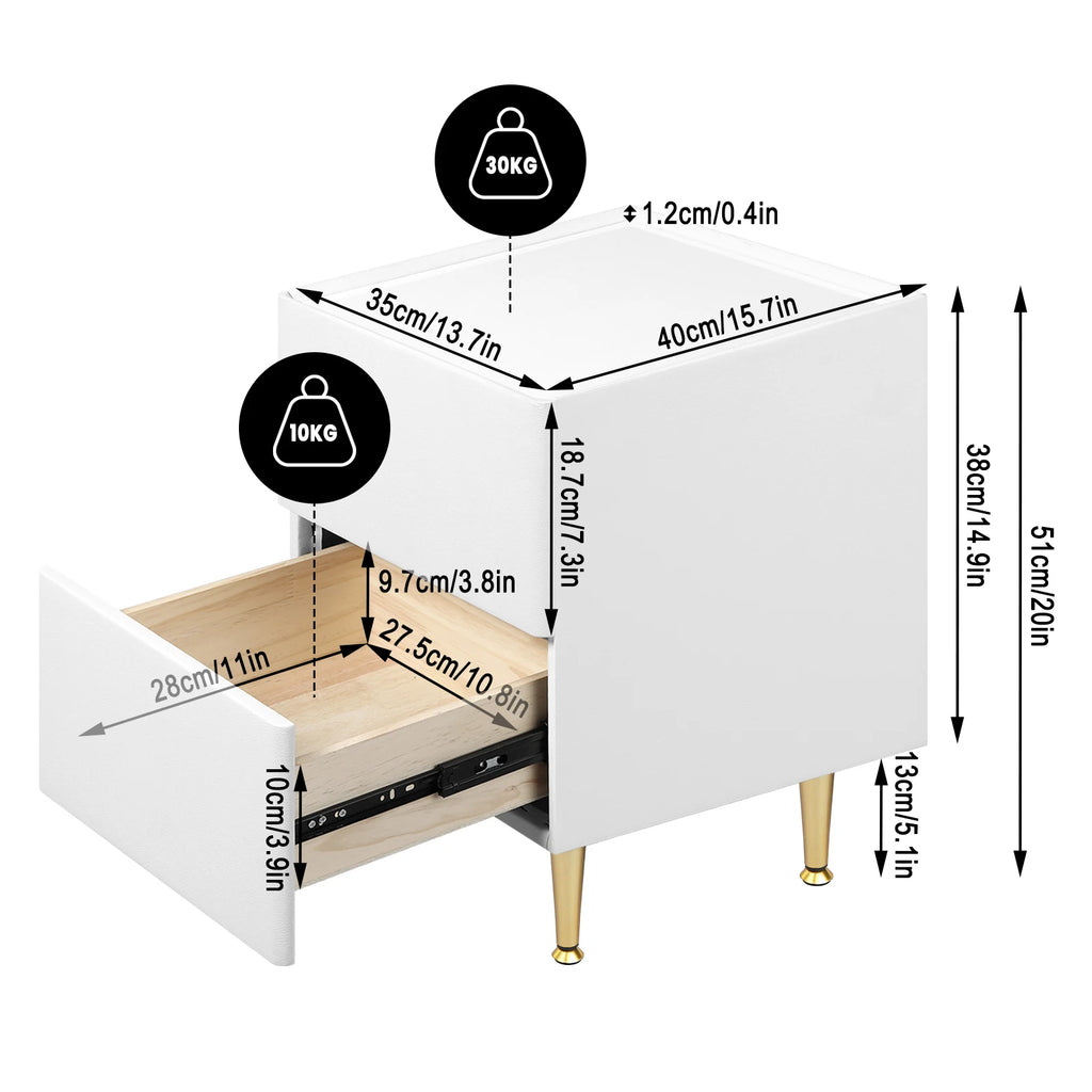 Table de nuit grise pour canapé ou chambre 1 pièce -