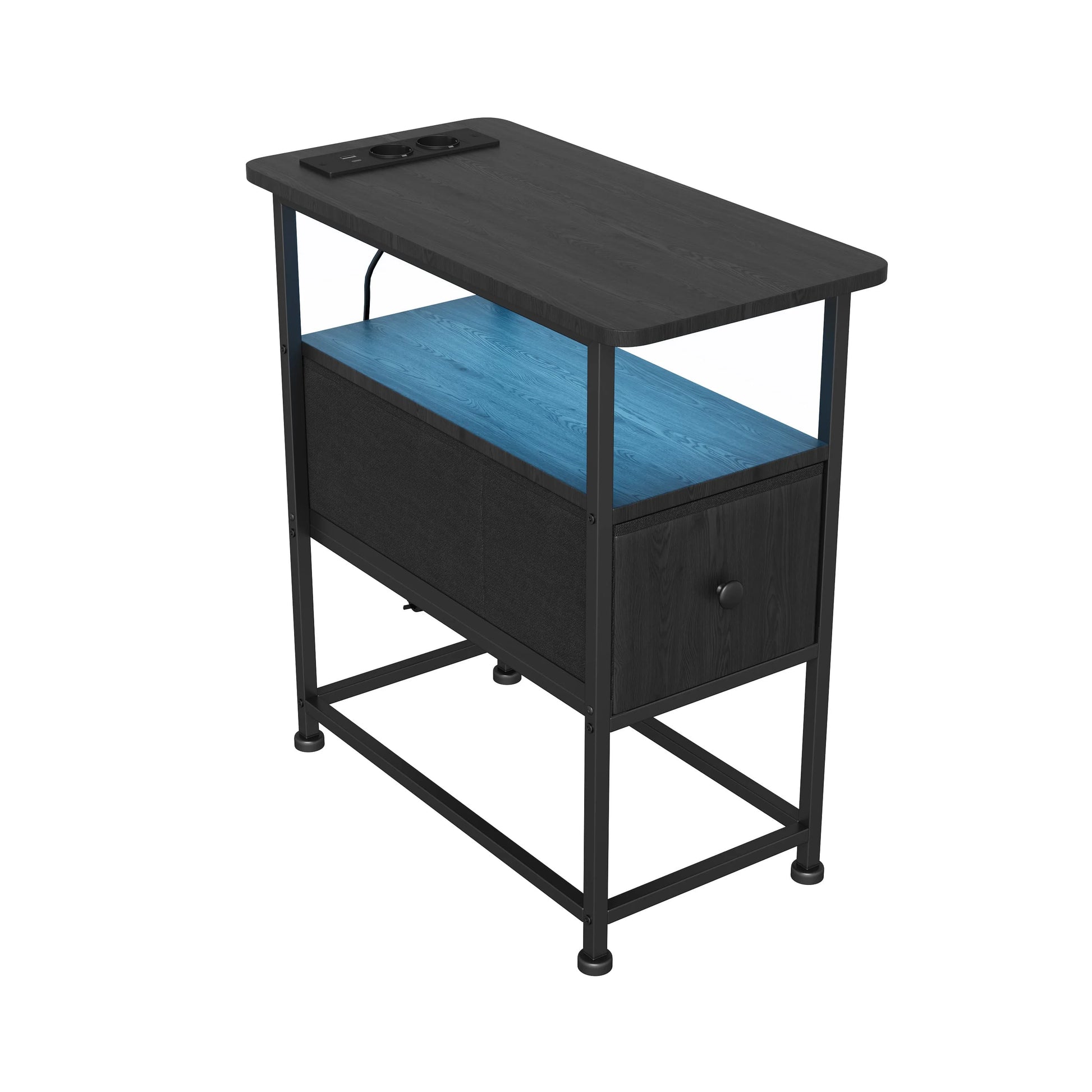 Table de chevet noir moderne design LED -