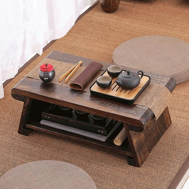 Petite table basse bois japonais -