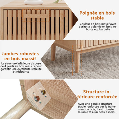 Table basse bois naturel -