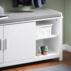 Meuble à chaussure avec banc et compartiments étroits -