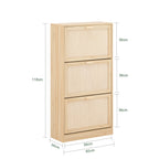 Meuble à chaussures de 3 rabats et à hauteur vertical -