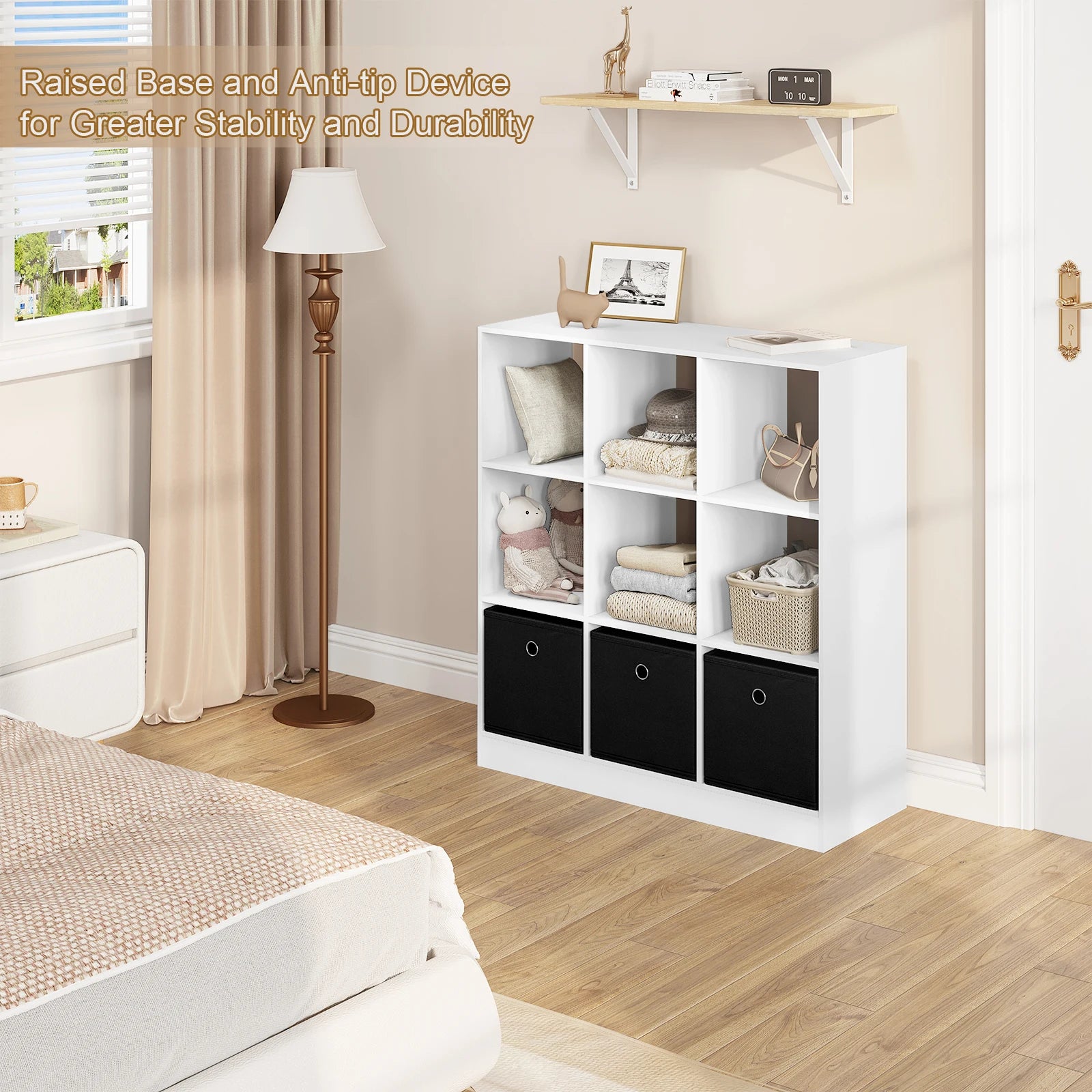 Étagère cube bois massif -