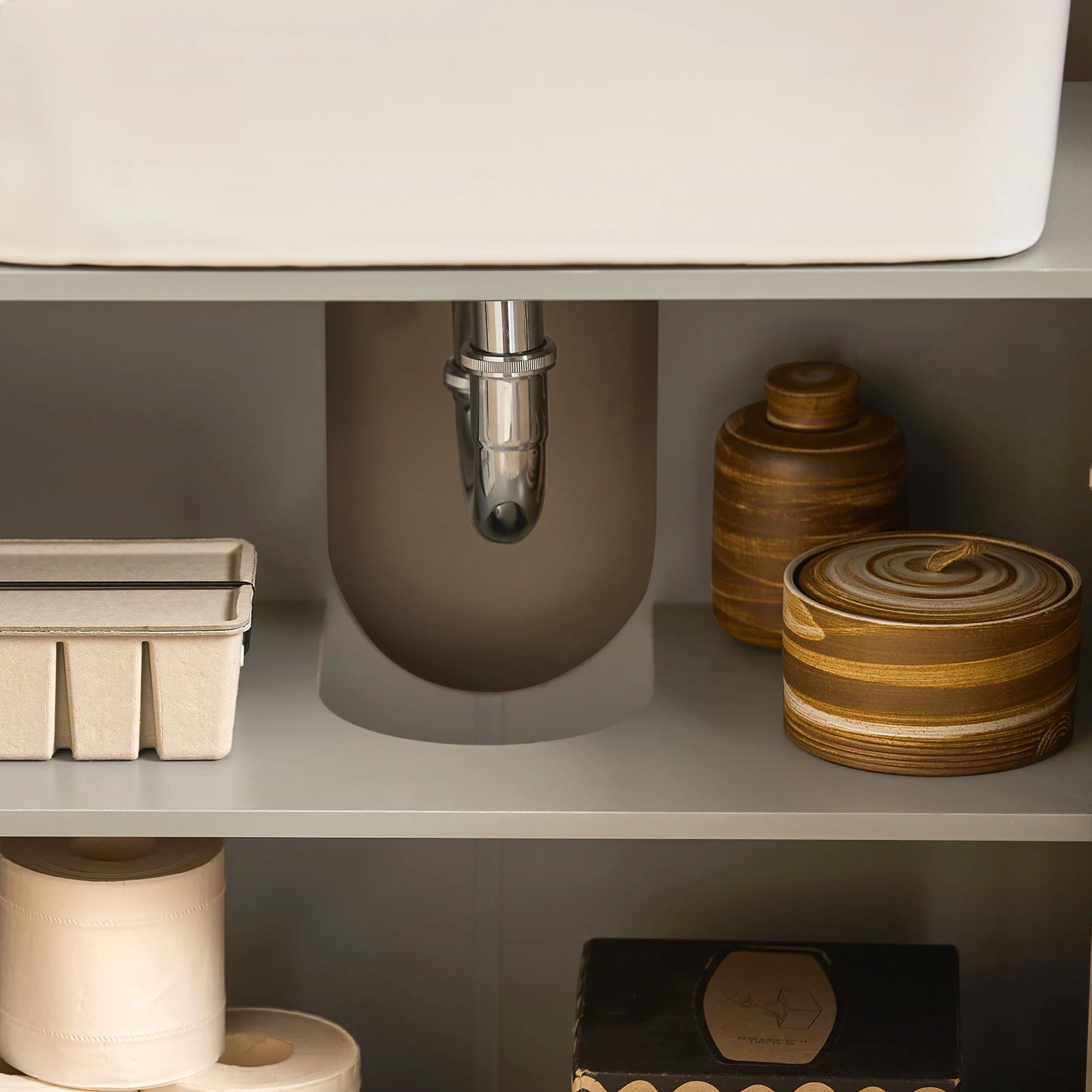 Meuble salle de bain bas sur pieds -