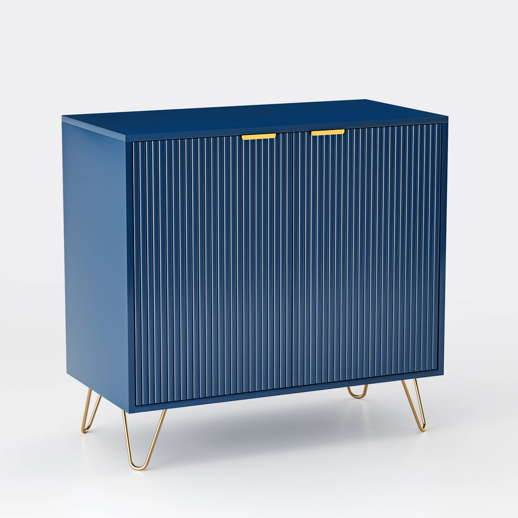 Table de chevet sans tiroir bleu -