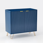 Table de chevet sans tiroir bleu -