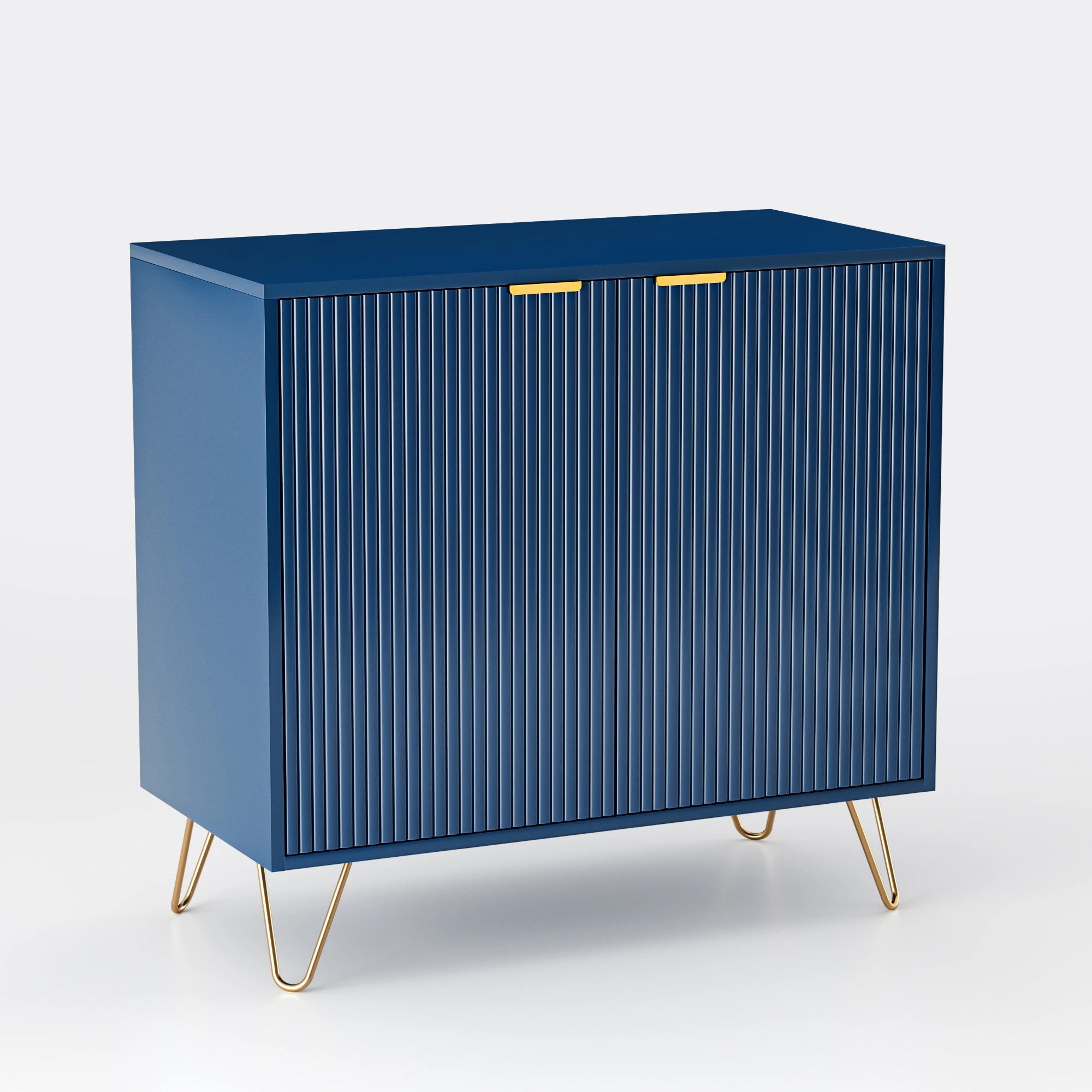 Table de chevet sans tiroir bleu -