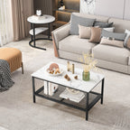 Table basse en marbre design 2 ensembles -