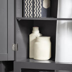 Meuble salle de bain sous évier noir et blanc - 60x60x30cm -