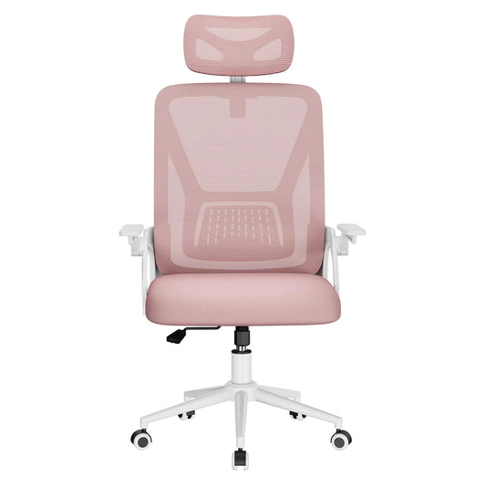 Chaise de bureau secrétaire dispo en couleur rose, noir et gris - Rose Chaise de bureau