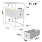 Table de chevet 1 tiroir blanc - Blanc Table de chevet