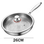 Poêle inox pour induction et cuisine tradition comme gastronomique - 26cm Poêle inox