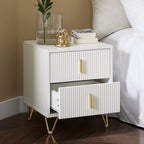 Table de chevet vintage moderne avec 2 tiroirs à 1pièce -