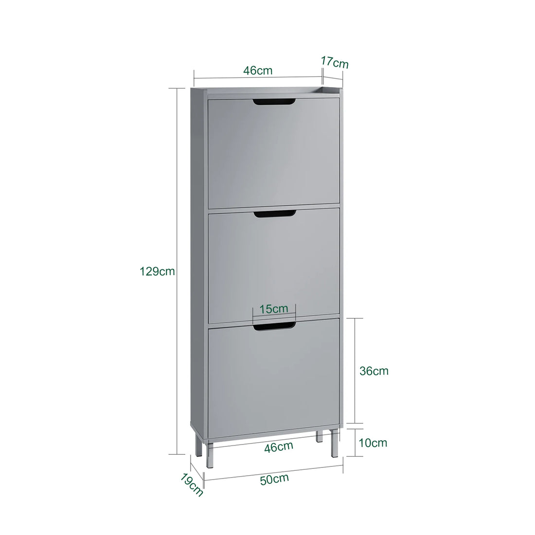 Meuble à chaussure étagère gris -