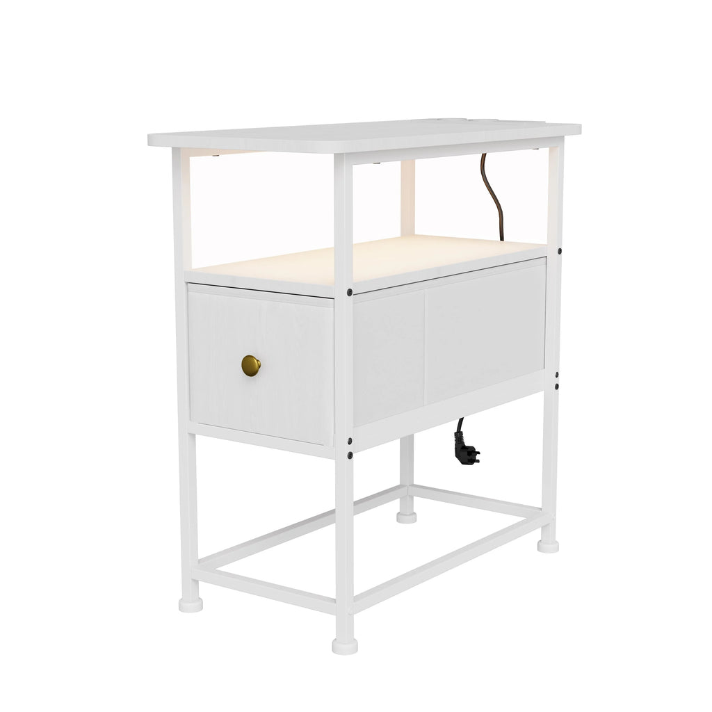 Table de chevet 1 tiroir blanc -