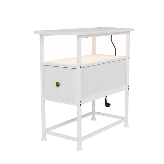 Table de chevet 1 tiroir blanc -