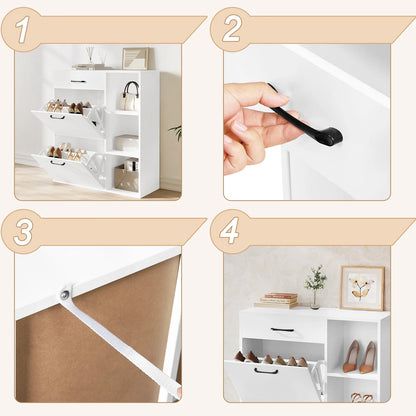 Meuble à chaussure moderne blanc -