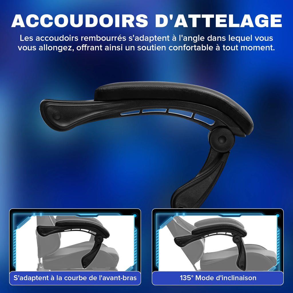 Chaise de bureau pas cher avec coussin et ajustable -