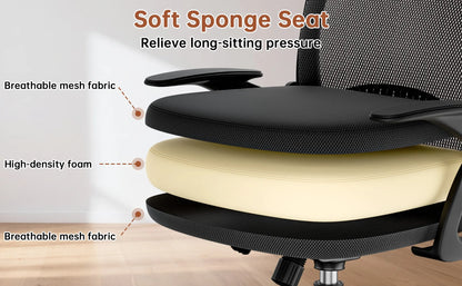 Chaise de bureau industriel ergonomique à taille moyenne -