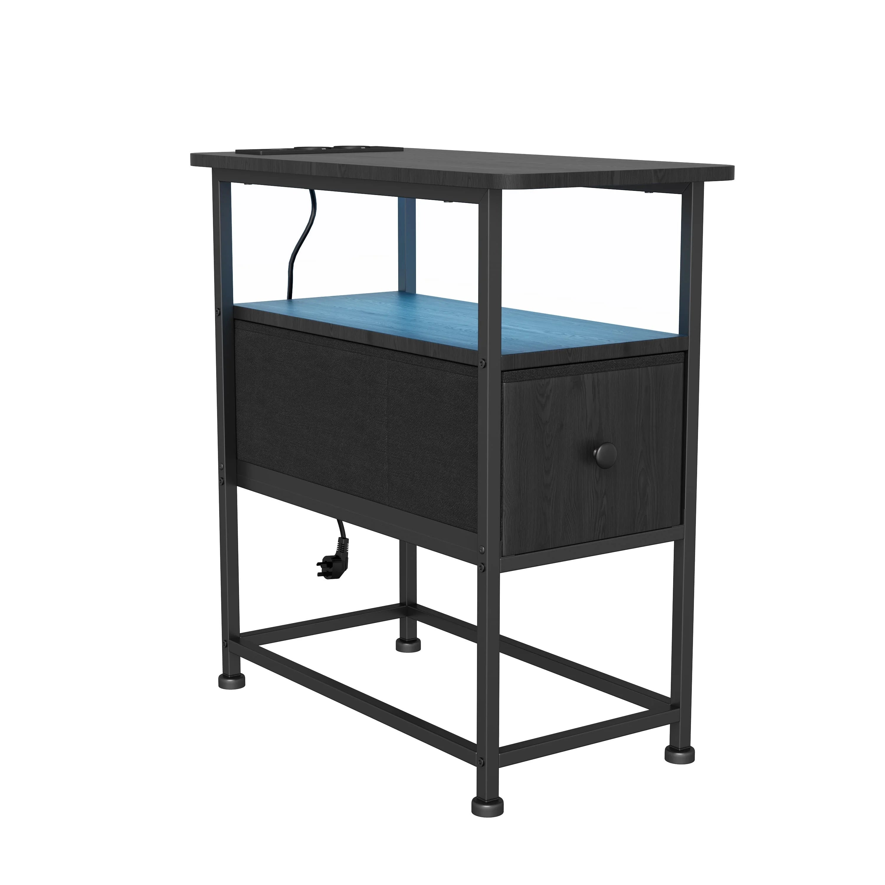 Table de chevet noir moderne design LED -