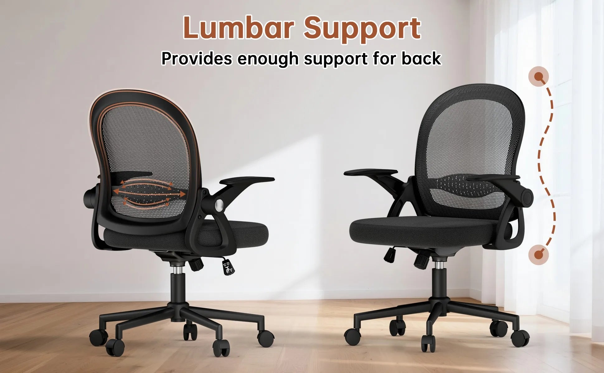 Chaise de bureau industriel ergonomique à taille moyenne -