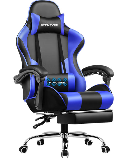 Chaise de bureau pas cher design solide et gamer - Bleu Chaise de bureau