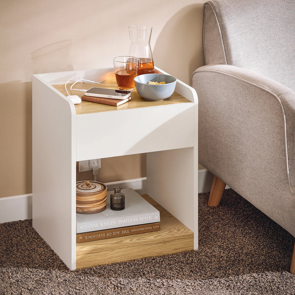 Table de chevet à compartiment ouvert B45 x T40 x H55cm -