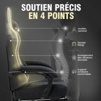 Chaise de bureau style gaming solide -